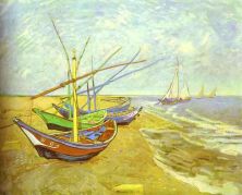 Haga click para ver la imagen ampliada 1888 bateaux de peche sur la plage.jpg